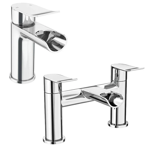 Luna Waterfall Tap Package (Bath + Basin Tap) 4 Luna Waterfall Tap Package (Bath + Basin Tap) - Image 2