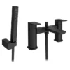 Mileto Matt Black Bath Shower Mixer Tap Incl. Shower Kit -Roc Bathroom Furni Store m04blk d1