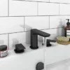 Mileto Matt Black Deck Mounted (3TH) Bath Filler Tap -Roc Bathroom Furni Store m15blk detail1