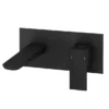 Mileto Matt Black Wall Mounted Basin Mixer -Roc Bathroom Furni Store m18blk lrg