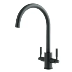 JTP Newbury Matt Black Dual Lever Kitchen Sink Mixer -Roc Bathroom Furni Store mbn182 d1