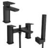Mileto Modern Matt Black Tap Package (Bath + Basin Tap) -Roc Bathroom Furni Store mibtpk l