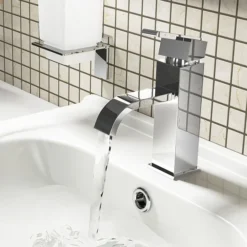 Milan Modern Mono Basin Mixer Tap - Chrome -Roc Bathroom Furni Store mil001 detail2