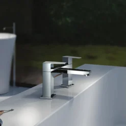 Monza Curved Modern Bath Tap -Roc Bathroom Furni Store mzc22 d3