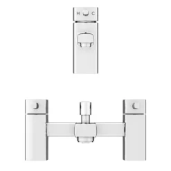 Neo Minimalist Basin And Bath Shower Mixer Taps - Chrome -Roc Bathroom Furni Store neo002neo001nd5