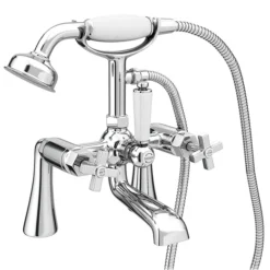 Olympia Art Deco Crosshead Freestanding Bath Shower Mixer Tap -Roc Bathroom Furni Store oly2fs d1
