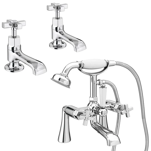 Olympia Art Deco Tap Package (Bath + Basin Taps) 4 Olympia Art Deco Tap Package (Bath + Basin Taps) - Image 2