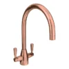 Ontario Modern Copper Dual Lever Kitchen Mixer Tap -Roc Bathroom Furni Store ontktrg l1