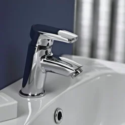 Bristan Orta Basin Mixer With Clicker Waste - Chrome -Roc Bathroom Furni Store orbasc d1
