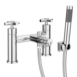 Pablo Modern Bath Shower Mixer With Shower Kit - Chrome