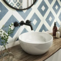 Pablo Matt Black Crosshead 3TH Basin Mixer Tap -Roc Bathroom Furni Store pab14blk d3