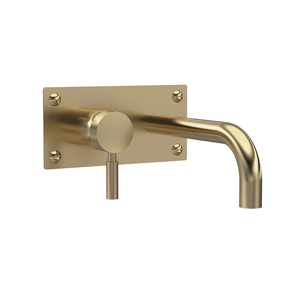 Hudson Reed Tec Single Lever Wall Mounted Bath/Basin Filler - Brushed Brass 3 Hudson Reed Tec Single Lever Wall Mounted Bath/Basin Filler - Brushed Brass