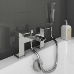 Monza Waterfall Bath Shower Mixer Taps + Shower Kit -Roc Bathroom Furni Store plazawaterfallbathshowermixertapswithshowerkitd5