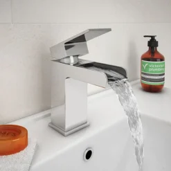 Monza Waterfall Tap Package (Bath + Basin Tap) -Roc Bathroom Furni Store plzpk d1