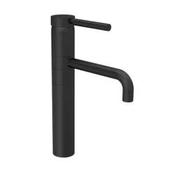 Hudson Reed Tec Single Lever High Rise Mixer With Swivel Spout - Matt Black