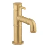 Crosswater MPRO Industrial Monobloc Basin Mixer With Knurled Detailing - Unlacquered Brushed Brass -Roc Bathroom Furni Store pri110dnubl