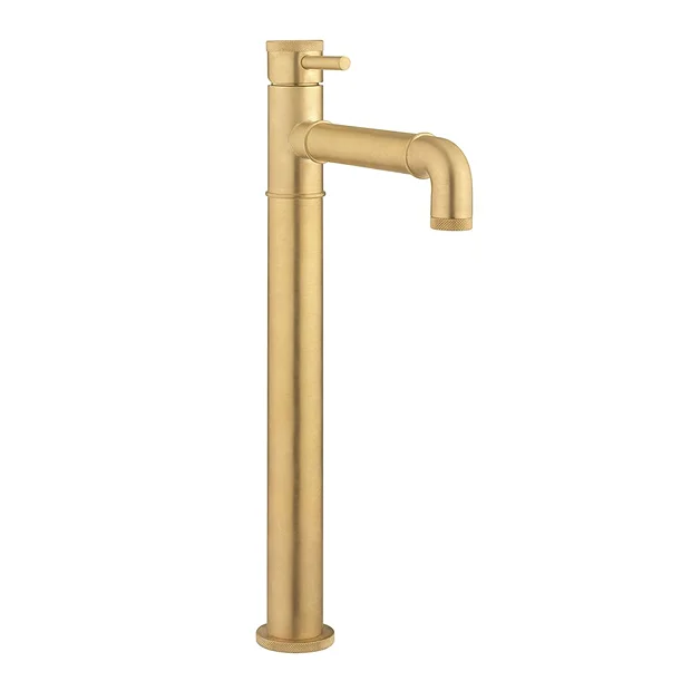 Crosswater MPRO Industrial Tall Monobloc Basin Mixer - Unlacquered Brushed Brass 4 Crosswater MPRO Industrial Tall Monobloc Basin Mixer - Unlacquered Brushed Brass - Image 2