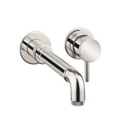 Crosswater MPRO Industrial Wall Mounted 2 Hole Set Basin Mixer - Chrome