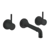 Crosswater MPRO Industrial Wall Mounted 3 Hole Set Basin Mixer - Carbon Black -Roc Bathroom Furni Store pri130wnm l