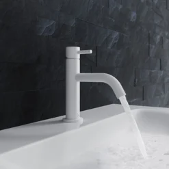 Crosswater MPRO Monobloc Basin Mixer - Matt White -Roc Bathroom Furni Store pro110dnw d1