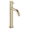 Crosswater MPRO Tall Monobloc Basin Mixer - Brushed Brass -Roc Bathroom Furni Store pro112dnf l