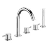 Crosswater MPRO 5 Tap Hole Bath Shower Mixer With Kit - Chrome 2 Crosswater MPRO 5 Tap Hole Bath Shower Mixer With Kit - Chrome -Roc Bathroom Furni Store pro450dc l