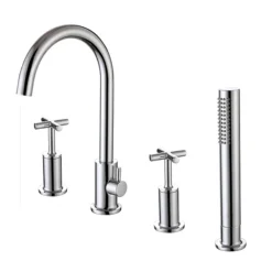 RAK Ella 4 Hole Deck Mounted Bath Shower Mixer + Kit