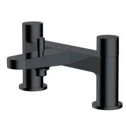 RAK - Petit Round Deck Bath Shower Mixer Matt Black