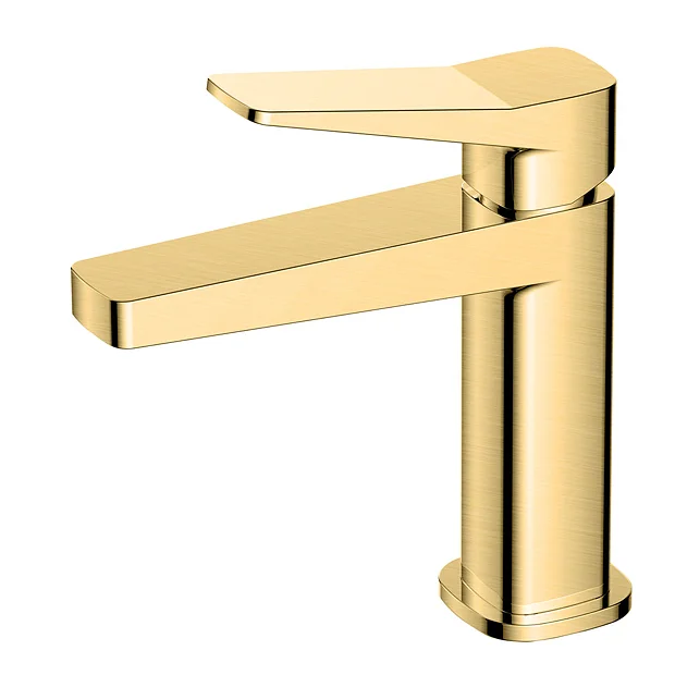 RAK - Petit Square Standard Basin Mixer Brushed Gold 3 RAK - Petit Square Standard Basin Mixer Brushed Gold