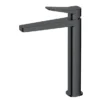 RAK Petit Square Tall Basin Mixer Tap Matt Black -Roc Bathroom Furni Store rakpes3003bl