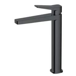 RAK Petit Square Tall Basin Mixer Tap Matt Black