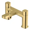 RAK - Petit Square Deck Bath Shower Mixer- Brushed Gold -Roc Bathroom Furni Store rakpes3005gl