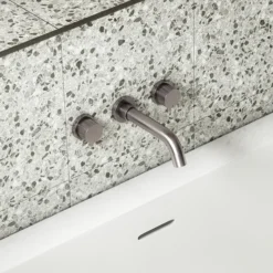 Arezzo Round Gunmetal Grey Wall Mounted (3TH) Bath Filler Tap 9 Arezzo Round Gunmetal Grey Wall Mounted (3TH) Bath Filler Tap -Roc Bathroom Furni Store rdgm3thf n d2