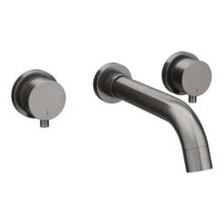 Arezzo Round Gunmetal Grey Wall Mounted (3TH) Bath Filler Tap 7 Arezzo Round Gunmetal Grey Wall Mounted (3TH) Bath Filler Tap -Roc Bathroom Furni Store rdgm3thfnwl