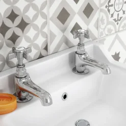 Regent Traditional Basin And Bath Taps - Chrome