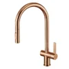 JTP Vos Rose Gold Single Lever Kitchen Sink Mixer With Pull Out Spray -Roc Bathroom Furni Store rg127 d2