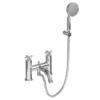 Burlington Riviera Art Deco Chrome Bath Shower Mixer With Shower Kit