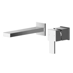 Nuie Sanford Chrome 2TH Wall Mounted Basin Mixer