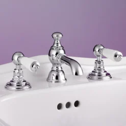 Silverdale Berkeley 3 Hole Basin Deck Tap With Pop Up Waste Chrome