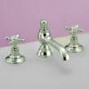 Silverdale Victorian 3 Hole Basin Deck With Pop Up Waste Nickel