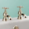 Silverdale Victorian Bath Pillar Taps Gold -Roc Bathroom Furni Store silverdalevictorianbathpillartapsgoldl