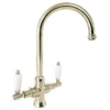 Deva Georgian Mono Kitchen Sink Mixer With Swivel Spout - Gold -Roc Bathroom Furni Store sm056501l