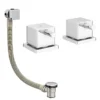 Milan Deck Bath Side Valves With Square Freeflow Bath Filler 1 Milan Deck Bath Side Valves With Square Freeflow Bath Filler -Roc Bathroom Furni Store sqsvpack detail1