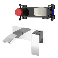 Summit Chrome Wall Mounted Basin Mixer Tap