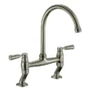 Rangemaster Traditional Belfast Bridge Kitchen Mixer Tap - Brushed Finish