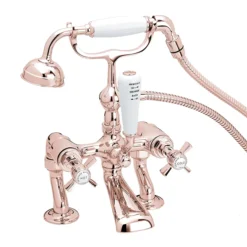 Heritage Dawlish Bath Shower Mixer Tap - Rose Gold