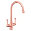 Rangemaster Brushed Copper Estuary Dual Lever Kitchen Tap -Roc Bathroom Furni Store tes1bc l