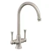 Rangemaster Estuary Brushed Nickel Dual Lever Kitchen Tap 1 Rangemaster Estuary Brushed Nickel Dual Lever Kitchen Tap -Roc Bathroom Furni Store tes1bf nl
