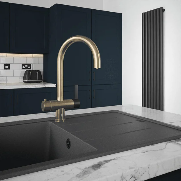 The Tap Factory Milla Brushed Brass/Black 4 In 1 Instant Hot Water Tap 4 The Tap Factory Milla Brushed Brass/Black 4 In 1 Instant Hot Water Tap - Image 2