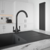 The Tap Factory Black Vibrance Duo Kitchen Mixer Tap -Roc Bathroom Furni Store tfvibtap2bk black